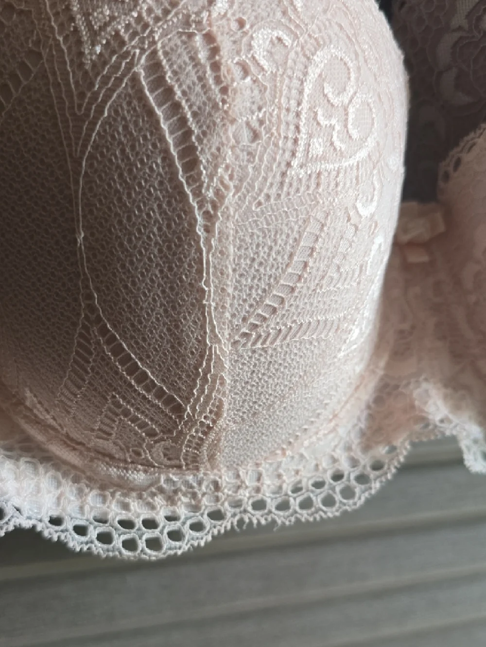 Rene Rofe Lace Lightly Padded Bra in Blush - Picture 8 of 16